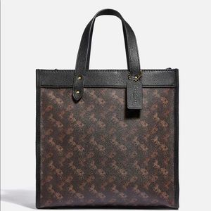 COACH Field Tote With Horse And Carriage Print